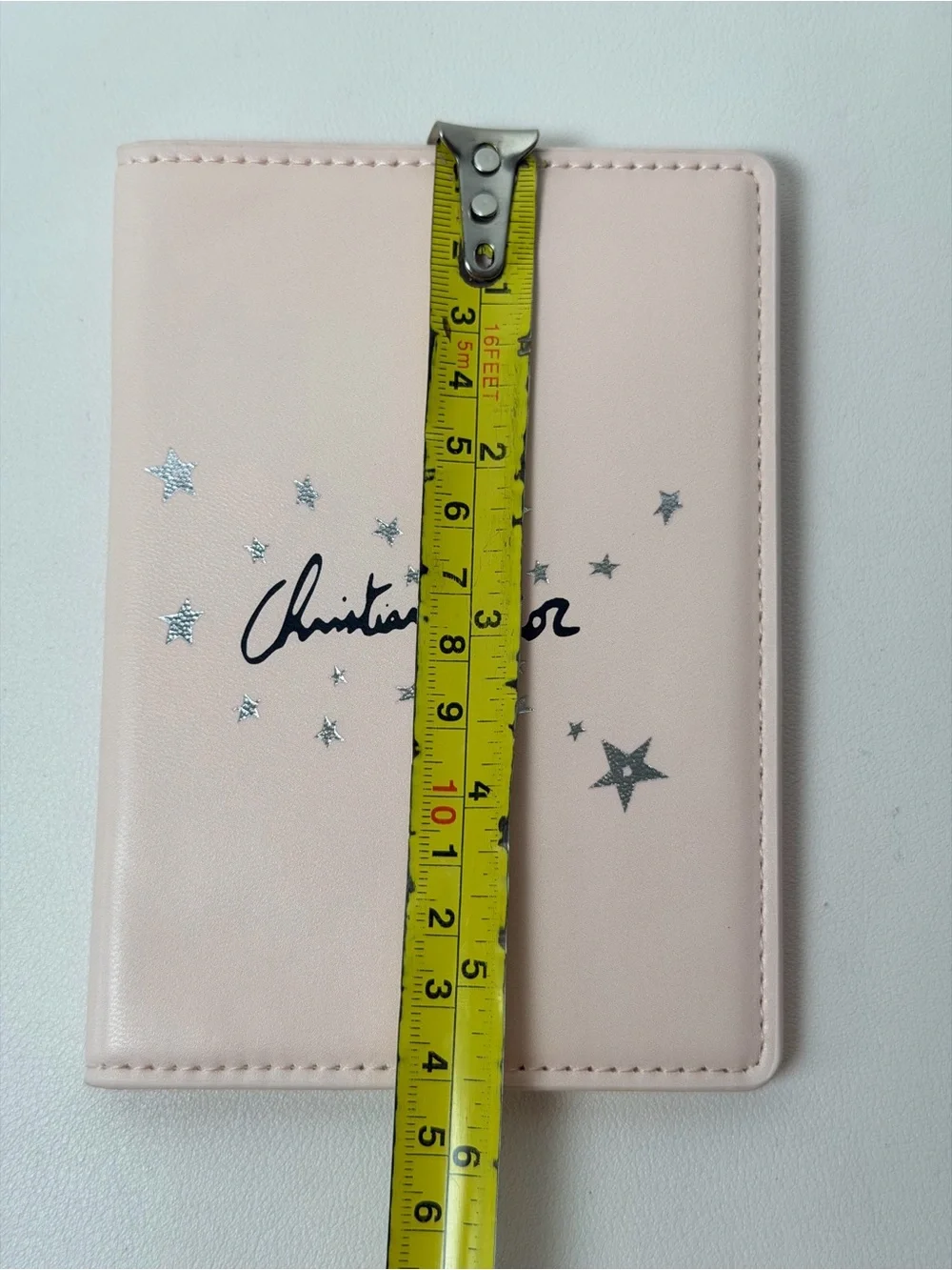 Christian Dior Passport Case Star Pattern Baby Pink Beige Novelty Japan